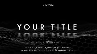 Mysterious Movie Title Screen Animated Poster Promotion