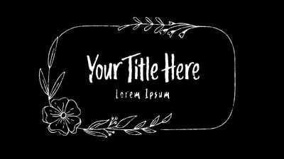 Wedding Title Hand Drawn Beautiful Screen Romantic Love Emblem 01