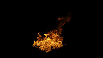 Flame Burning Hot Ground Fire 03