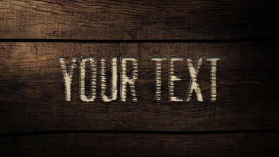Dark Wood Textured Text Splinter Title Intro
