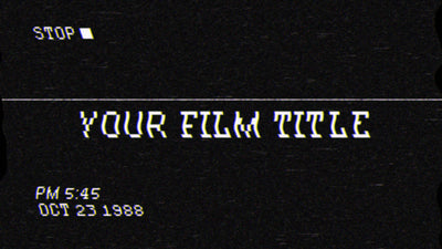 VHS Old Film Recorder Casette Player Title Intro