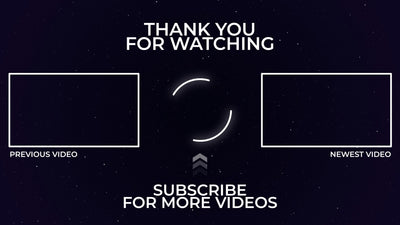 End Screen Social Video Platform Outro Subscribe Card Star Space