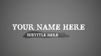 Urban Lower Third Brush Title Animation Text 01