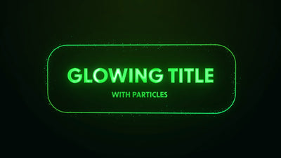 Floating Particles Rectangle Glow Shine Title