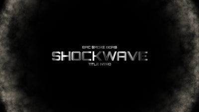 Smoke Bomb Shockwave Metalic Text Title Intro