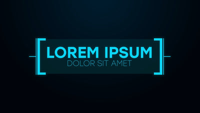 HUD Sci-Fi Futuristic Animated Title Emblem Neon Solo 11