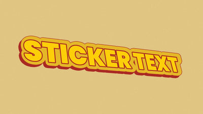Rotating Extrude Text Sticker Vintage Title Intro