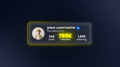 Social Media Followers Count Modern CTA Glowing Profile