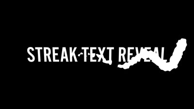 Text Reveal Streak Title Intro