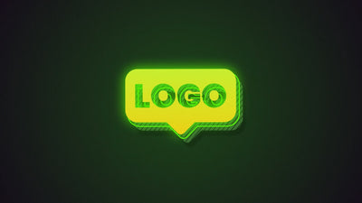 Neon Modern Glow Bold Logo Reveal Shine Light