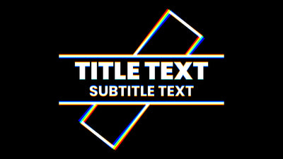 RGB Glitch Delay Echo Effect Modern Trendy Title Intro