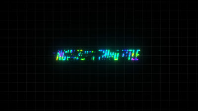 Glitch Grid Multiple Lines Cyber Colorful Text Title Intro