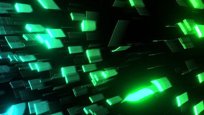 Digital Data 3D Blocks Flowing Animated Background