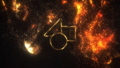 Fire Golden Logo Text Flame Reveal Intro