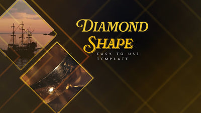 Fancy Pirate Gold Yellow Style Diamond Shape Intro Opener Template