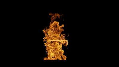 Flame Burning Hot Window Fire 02