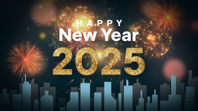 New Year Festive Celebration Firework Glitter Particles Title