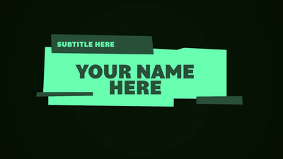 Modern Lower Third Rectangle Title Animation Wiggle Text 02