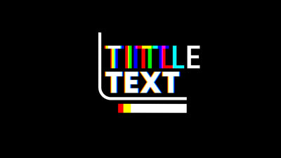 RGB Glitch Delay Echo Effect Modern Trendy Title Intro