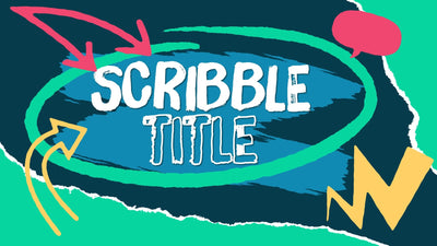Scribble Paper Tear Drawings Fun Colorful Title 05