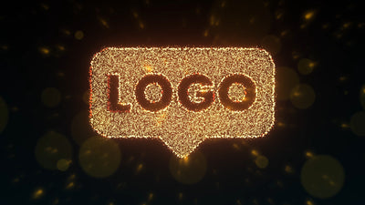 Golden Shiny Festive Celebration Firework Particles Logo Reveal