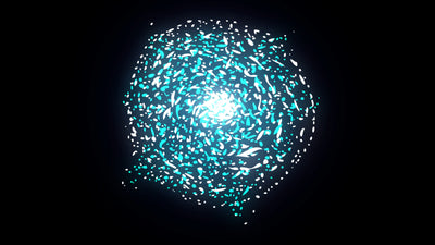Cartoon Firework Element Round blue