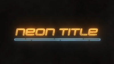 Neon Sign Foggy Background Flicker Title Intro
