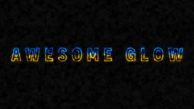 Outlined Text Double Color Glow Title Intro