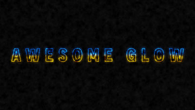 Outlined Text Dubbel Color Glow Title Intro