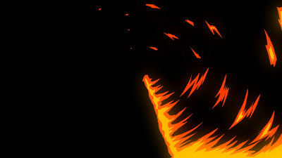 Stylized Flame Fire Overlay Animated Hot 04