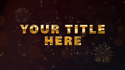 Golden Shiny Metal Festive Celebration Firework Particles Title