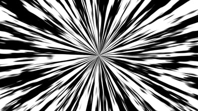 Speed Warp Space Travel Fast Portal Black White Animated Background