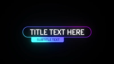 Gaming Neon Glow Epic Bright Gradient Title Reveal