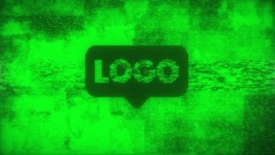 Glitching Duotone Grunge Blocky Distorted Logo Reveal Variation