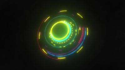 HUD Colorful Lines Logo Text Reveal