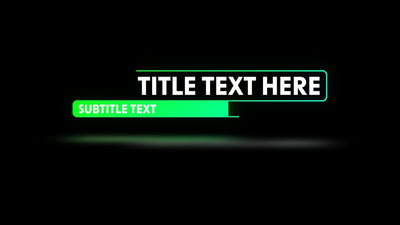Neon Glow Bright Green Gradient Lines Simple Lower Third