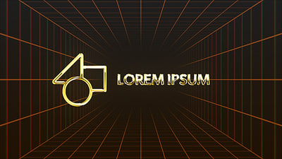 Grain Noise Metal Text Icon Grid Depth Logo Reveal