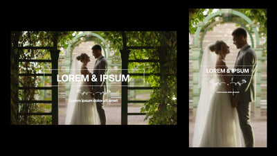 Multi Resolution Wedding Overlay Title With Flowers Intro