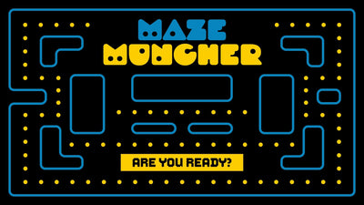 Maze Eater Monster Hunt Dots Collecting Game Puzzle Title Intro