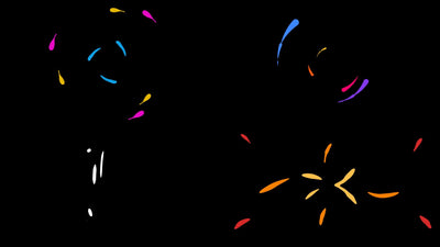 Colorful Drawn Line Circle Overlay Elements Design Pack