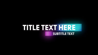Bright Colors Glowing LED Light Joyfull Lower Third