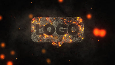Grungy Medieval Fire Cracking Ember Logo Reveal