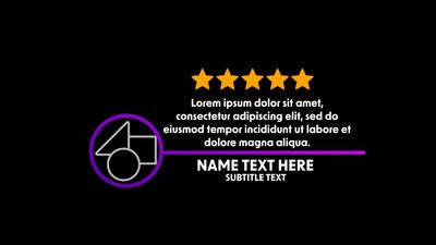 Testimonial Review Rating Panel Infographic Gradient