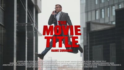 Generic Animated Movie Poster Title Card 01