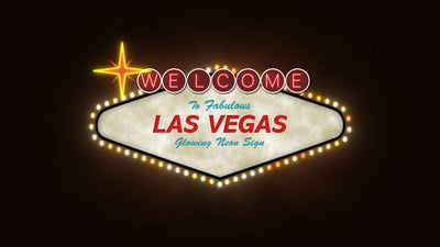 Glowing Casino City Neon Sign Billboard Lights Title Intro v02