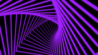 Neon Geometric Vortex Tunnel Glowing Background