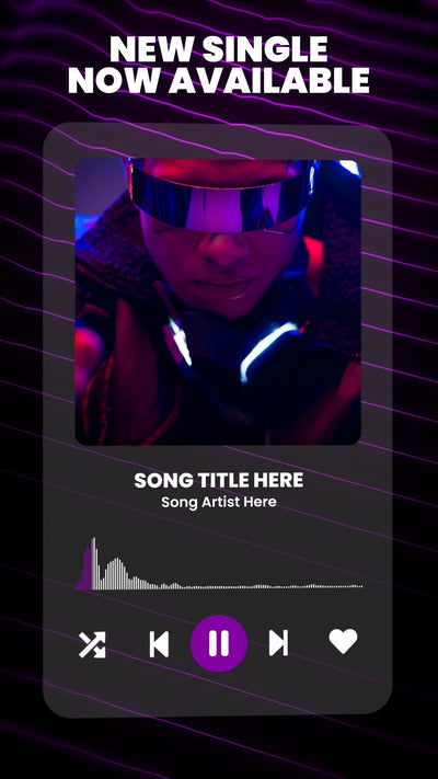 Music Song Single Hit Album Promotion Equaliser Futuristic Waves