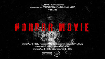 Horror Grunge Dark Movie Title Screen Animated Poster Prmomotion