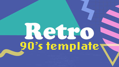 90s Retro Old School Nineties Bright Shapes Grunge Intro Opener