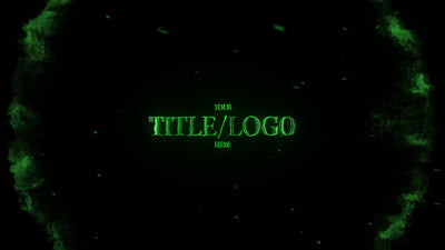 Green Magic Dust Shockwave Explosion Title Logo Intro